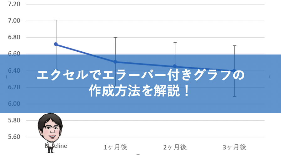 エクセルでエラーバーの出し方はどうする 棒グラフや折れ線グラフで解説 いちばんやさしい 医療統計